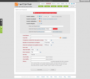 RSS-Feed bei Twitterlive eintragen