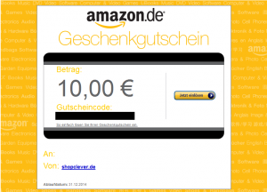 10 Euro Amazon-Gutschein