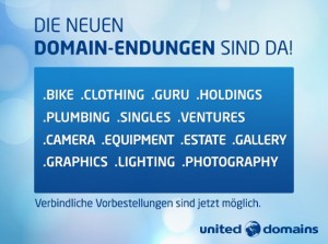 Jetzt bei united-domains.de die neuen Domainendungen vorbestellen